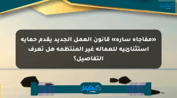 «مفاجأة سارة» قانون العمل الجديد يقدم حماية استثنائية للعمالة غير المنتظمة هل تعرف التفاصيل؟